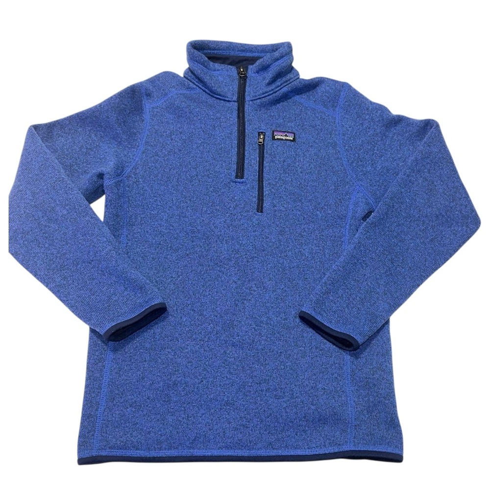 Patagonia Kids Quarter Zip Fleece Pullover Blue XL 14 Youth